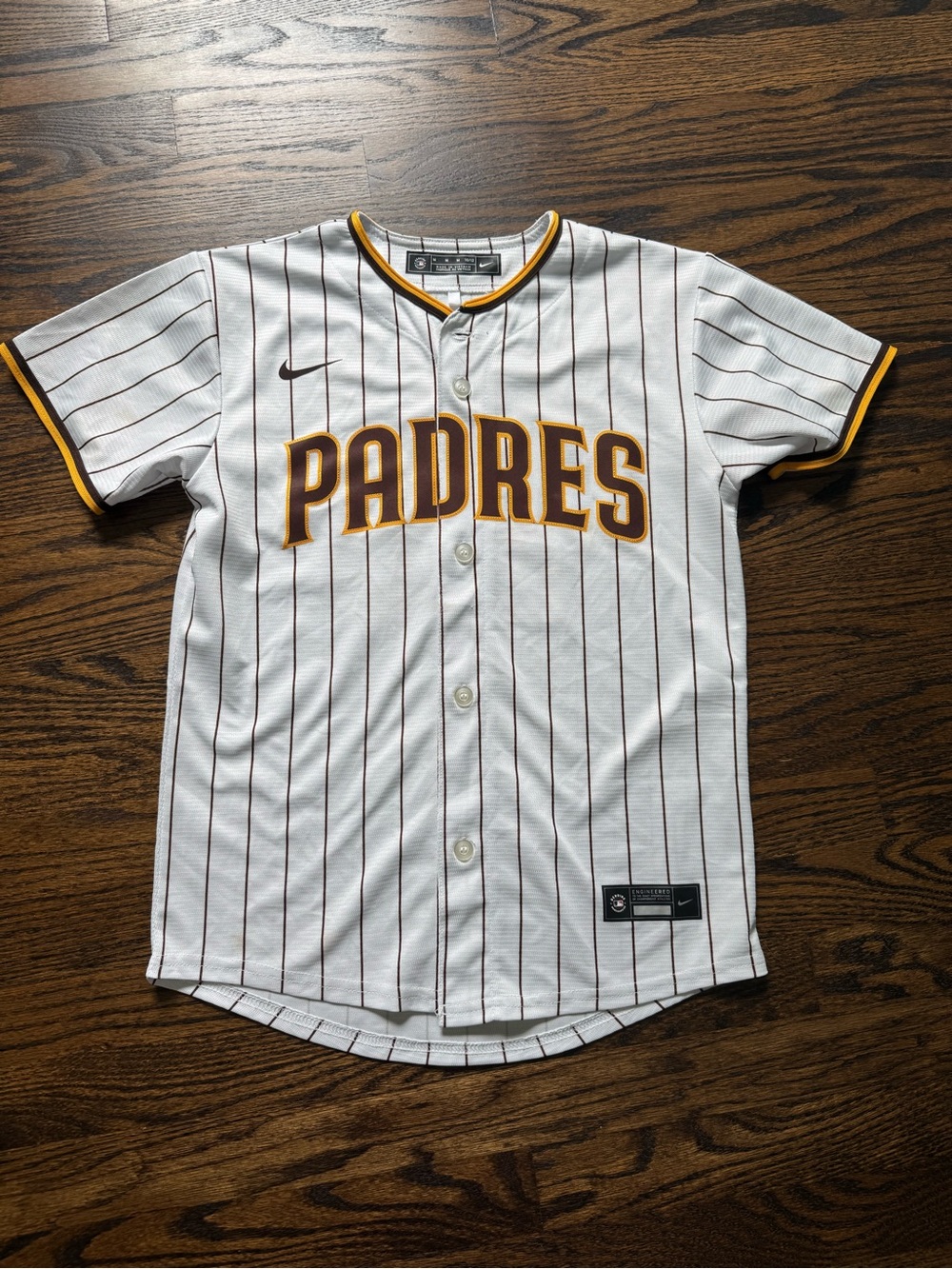 Nike Padres White Pinstripe Baseball Jersey (Tatis Jr #23)